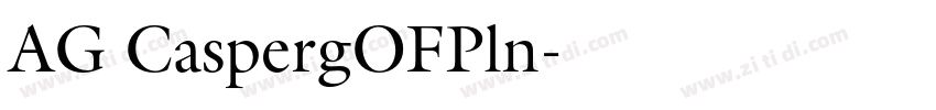 AG CaspergOFPln字体转换